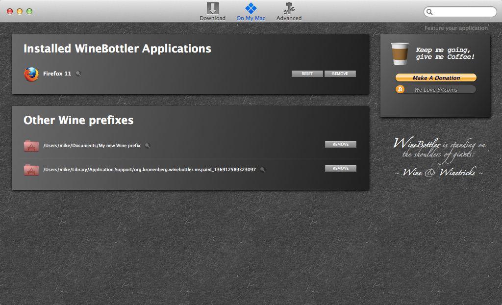 how to use winebottler for mac